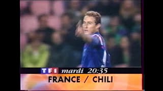 BA TF1: Équipe de France vs Chili 1994 Match amical Football FFF EDF Chile