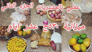 عملي وبالمشتريات👌💯 ميزانية ٥٣٠ج عشر ايام الجزء التاني 🍅