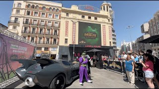 BATMAN, THE JOKER Y HARLEY QUINN EN UNA ESPECTACULAR ACCIÓN DE PARQUE WARNER EN CALLAO