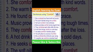 Sentences using the word Comfort #english #shortsfeed #englishspeaking #shorts