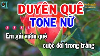 Karaoke Duyên Quê Tone Nữ ( Bm ) Nhạc Sống Hay Nhất || Karaoke Tuấn Kiệt