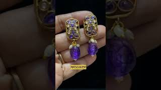 Dazzle in Style:Colourful Purple Earrings for Your Big Moments #earrings #jewellery #wholesale #sale