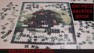 500 Piece Haunted House Jigsaw Puzzle Halloween Week  | Time Lapse video