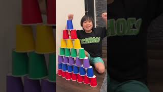 Building with cups!! Part22 #shorts #レオ