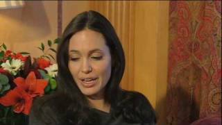 Angelina Jolie chats wtih Fiona Philips