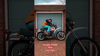 Yamaha XT 500 1E6 cold start. #1976 #xt500 #coldstart #tt500