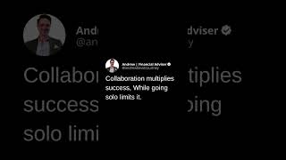 Teamwork makes the dream work! 🤝 Collaboration multiplies success, while going solo limits it. 💪