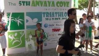 5th Anvaya Cove Invitational Triathlon - Day 1 SuperTriKids finish line