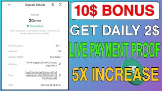 Best USDT Investment Site | Earn 2$ Daily Live Withdraw | Make Money Online | Free 10 USDT Bonus