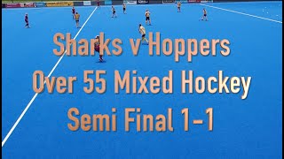 Sharks v Hoppers. Over 55 Mixed hockey. Semi Final Match. Gold Coast 2021