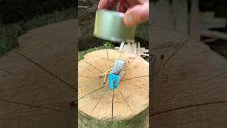 Bushcraft lifehack. Fire Ignition Activated by Water #survival #camping #outdoors #lifehacks