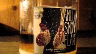 Bath and Body Works Candle Review: Vanilla Snowflake (2013)