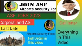 Join Asf | Corporal And ASI | Apply process Kiya Hi | Last Date Kiya Hi |