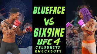 BLUEFACE vs 6IX9INE CELEBRITY KNOCKOUTS! UFC 4 CELEBRITY KNOCKOUTS!