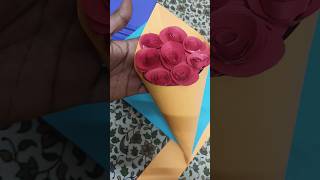 Easy Paper Flower Bouquet Making | DIY Bouquet Ideas | #shorts #craft #bouquet