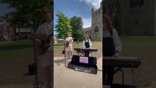 We snuck into the Exeter Cathedral grounds to busk… #busking #busker #exeter #cathedral