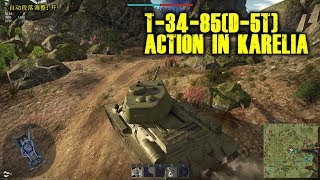 War Thunder - Lovely T-34-85(D-5T) Fighting in Realistic Battle