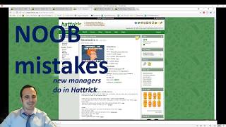 Hattrick Manager -  NOOB mistakes