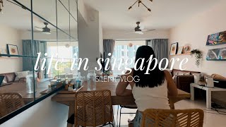 life in singapore | 4-room hdb home tour, 9-6 office worker life, romanticising life