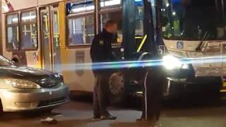 Car Accident - Queen St N  with City Of Hamilton Bus