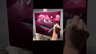 Easy Bob Ross Style Painting #painting #artist #art #artshorts #artwork #easy #fun #shortsvideo