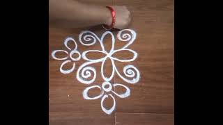 Very Simple దీపావళి 🪔🌋🪔 చిన్న 🤏 muggu #rangoli #muggulu