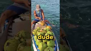 Fresh Coconuts In The Middle Of The Ocean!?