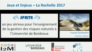 Conférence Jeux et enjeux - SPRITE