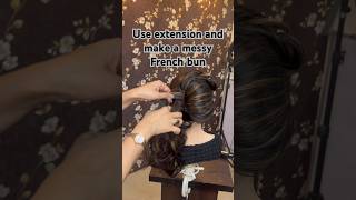 Easy Messy Bun #frenchbunhairstyle #frenchbun #goviral #hairstyle #shorthairstyles