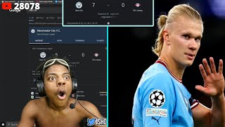 IShowSpeed Reacts To 5 Goals From Haaland⚽