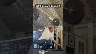 Donny Webster 220lb One Arm Snatch #shorts