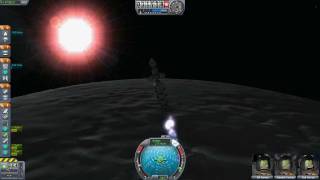 Dramatic Mun landing. Kerbal space program.