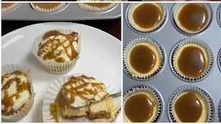 Easy Mini Cheesecake with Caramel Sauce