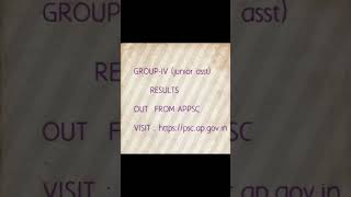 GROUP-IV RESULTS   visit https://psc.ap.gov.in