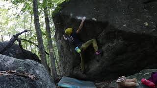 Godzilla Boulder: Outlying Areas - Runaway v8? First Ascent?