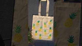 DIY Stoffbeutel | Kartoffeldruck 🍍 Ananas Design 🍍 #upcycling #diy | kreativDarina