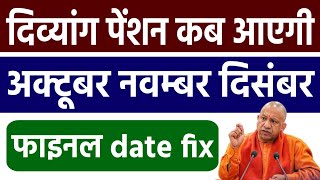 अक्टूबर नवम्बर दिसंबर की दिव्यांग पेंशन कब आएगी | Divyang pension new update | divyang pension 2024