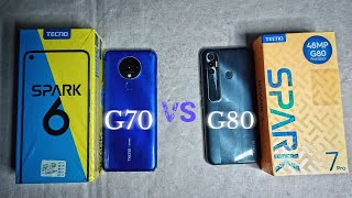 Tecno Spark 7 Pro Vs Tecno Spark 6 | Helio G80 vs Helio G70 👿😈