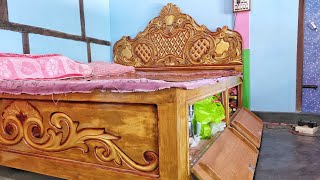 Box palang ka design | Latest wooden bed design | Wooden box khat design | King size bed