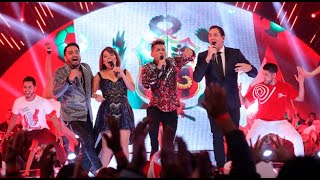 Los Cuatro Finalistas le cantaron al Perú y emocionaron al público