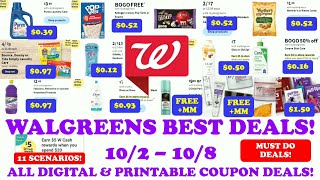 WALGREENS BEST DEALS 10/2-10/8 CHEAP, FREE, & MONEYMAKERS #walgreens #walgreensdealsthisweek