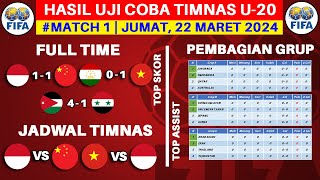 Hasil Uji Coba Timnas U20 Hari Ini - Indonesia U20 vs China U20 - Friendly Match 2024