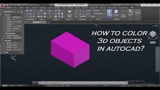 HOW TO COLOR 3D OBJECTS IN AUTOCAD?