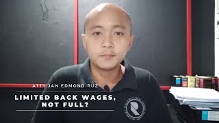 Limited  back wages, not full?