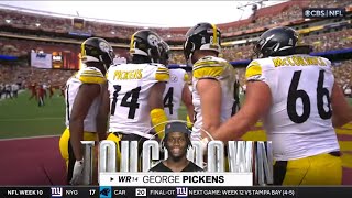 Wilson To Pickens For A Steelers TD - STEELERS vs COMMANDERS - 2024-25 NFL SEASON WEEK 10