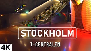 🚇 Ride in Stockholm metro/ Sweden 🇸🇪 / 4K