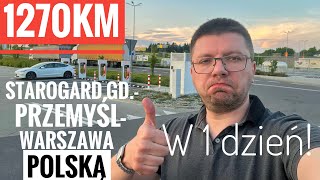 Tesla Podróż 1270 km w jeden dzień Gdańsk*-Przemyśl-Warszawa używaną Model 3 LR 2020 roku