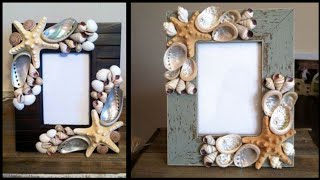 seashells photo frame decoration ideas