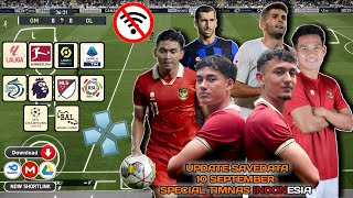 Update!! Pes 23/24 PPSSPP Mod Liga Eropa Dan Liga Indonesia Special Timnas Indonesia,New Graphic HD