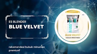 Membuat es blender Blue Velvet Jakarta bubbledrink